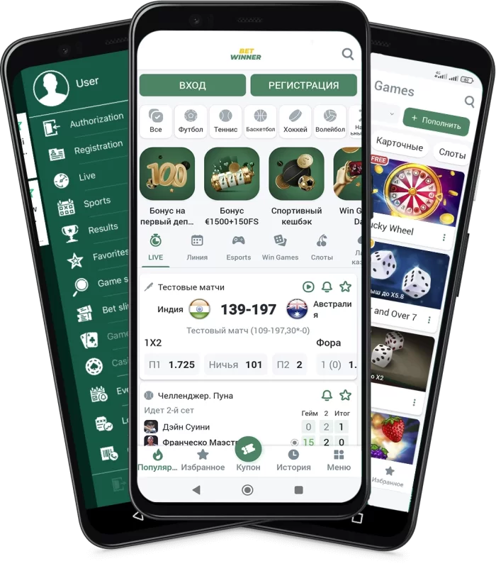 Мобильное приложение Betwinner на телефон