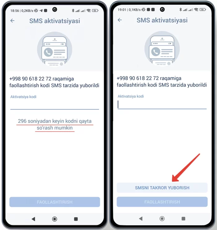 1xbet ro'yxatdan o'tishni xato - telefon raqamiga SMS kelmayapti