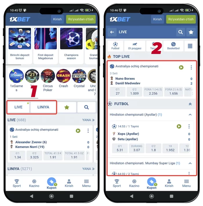 Qanday 1xbetda sportga pul tikish 1xbet saytida garov tikish