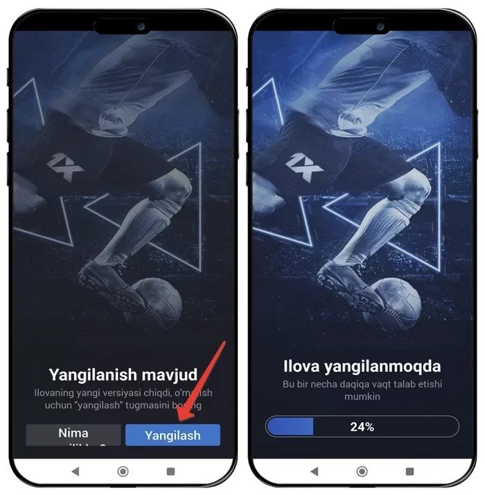 Qanday 1xbet yangilash mumkin