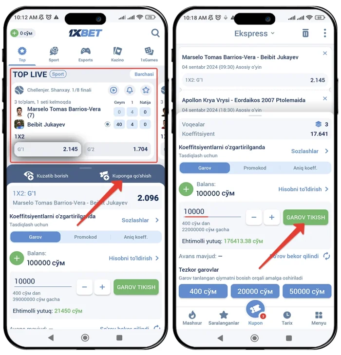 1x saytida promo orqali bonus olish 2024 qoidalari